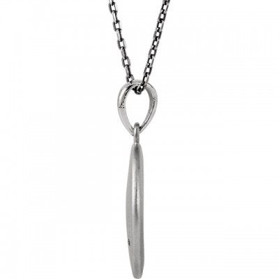 Sterling Silver .05 CTW Genuine Diamond 2" Heart Key Pendant on 18" Necklace