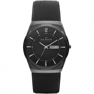 Skagen Melbye Three-Hand Watch with Stainless Steel Mesh Strap