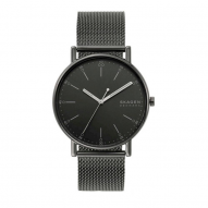 Signatur Three-Hand Gray Steel Mesh Watch
