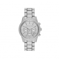 Ritz Three-Hand Glitz Stainless Steel Watch