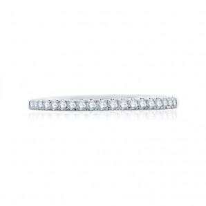 14K White Gold 0.28Ctw Semi Mount With Round Head.