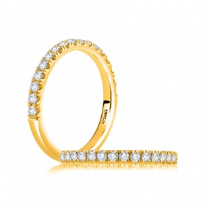 14K Yellow Gold Semi Mount Diamond Wedding Band