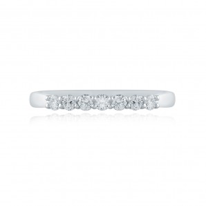 14K White Gold Semi Mount Diamond Wedding Band