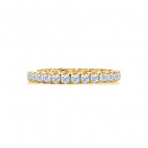 14K Yellow Gold Semi Mount Diamond Wedding Band