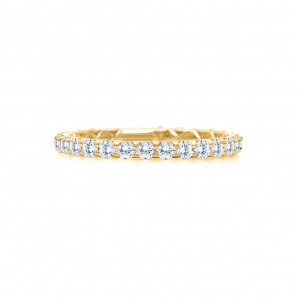 14K Yellow Gold Semi Mount Diamond Wedding Band