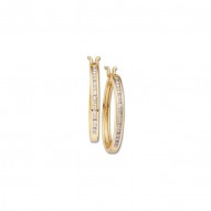 14K Yellow 1/2 CTW Diamond Hoop Earrings