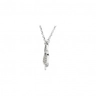 Sterling Silver Letter "A" 1/8 CTW Diamond Initial 16" Necklace