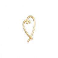 14K Yellow Heart Pendant Slide