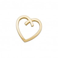 14K Yellow Heart Chain Slide