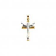 Two Tone Risen Christ Crucifix Pendant -50029452
