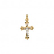 Two Tone Crucifix Pendant -50029627