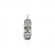 Mezuzah Pendant With White And Blue Enamel -50030789