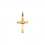 Two Tone Claddagh Cross Pendant -50031233