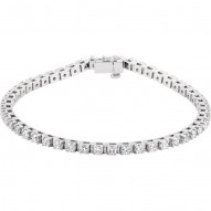 14K White 3 3/8 CTW Diamond Line Bracelet