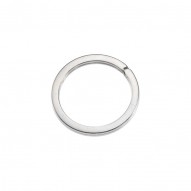 Sterling Silver 28.30mm Round Split Key Ring