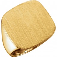 14kt Yellow 20mm Men-s Solid Signet Ring