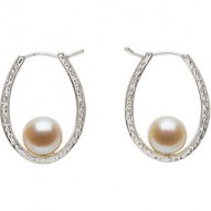 Freshwater Cultured Pearl Hoop Earrings
