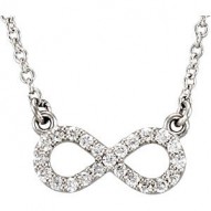 Platinum 1/8 CTW Diamond 16" Necklace