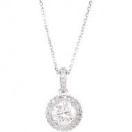14K White 1 CTW Diamond 18" Necklace