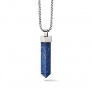 Bulova Lapis Pendant with 26-28" Stainless Steel Chain