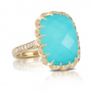 St. Barts Blue And Diamond Ring
