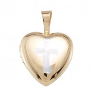 Sterling Silver Locket with Cross