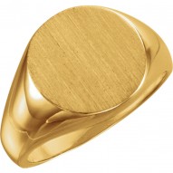 Gents Signet Ring W/brush Finished Top -90003166