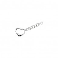 Sterling Silver Bracelet with Heart Clasp