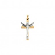 Two Tone Risen Christ Crucifix Pendant -50029452