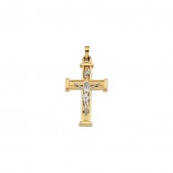 Two Tone Crucifix Pendant -50029464