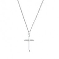 Sterling Silver 25x15mm Cross 18" Necklace with Box