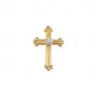 Cross Lapel Pin W/diamond -50029168