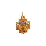 Head Of Jesus Crown Cross Pendant W/diamond -50030934