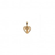 Heart Shaped Cross Pendant W/diamond -50031252