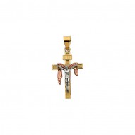 Tricolor Crucifix W/shroud Pendant -50032413
