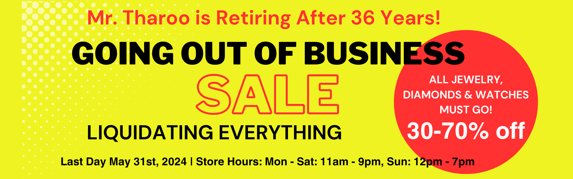 Going Out of Business Liquidation Sale