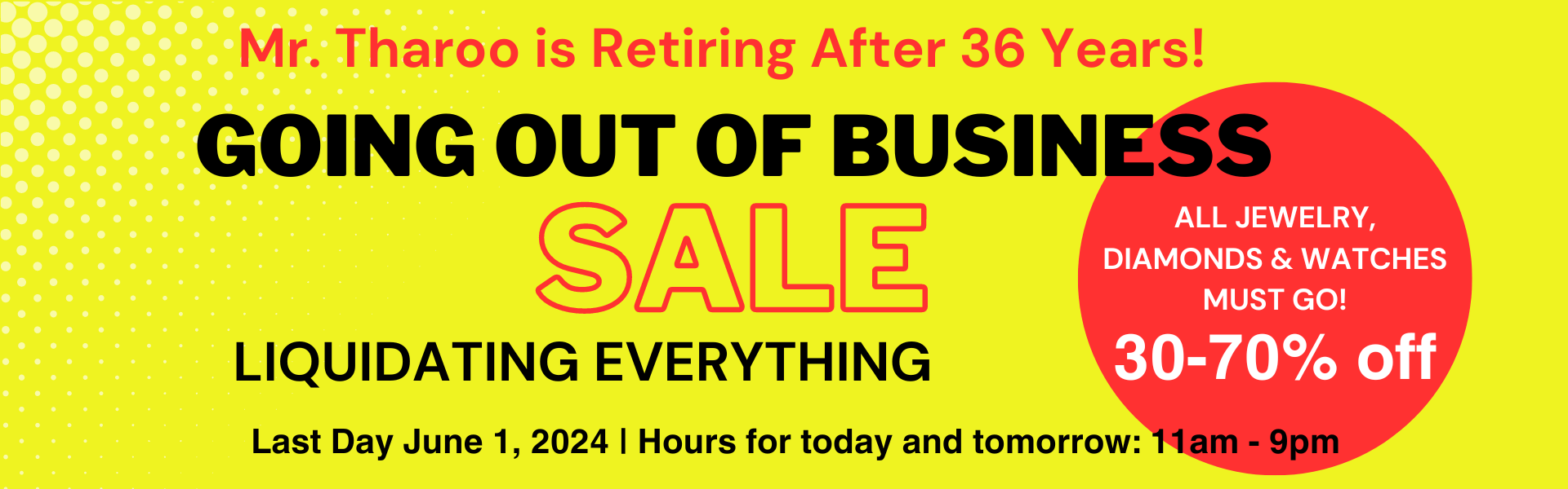 Going Out of Business Liquidation Sale